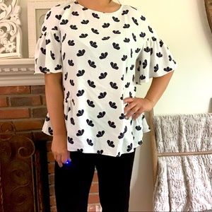 Ann Taylor Floral Blouse XL